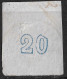 GREECE 1867-69 Large Hermes Head Cleaned Plates Issue 20 L Sky Blue To Blue (shades) Vl. 39 A / H 27 A - Used Stamps