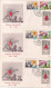 FDC 179 (8X) RERUM NOVARUM-12.2.1966-DIVERSE AFSTEMPELINGEN+BROCHURE A.C.W. ANTWERPEN - 1961-1970