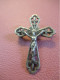 Broche Croix Latine Pattée / Clergé Ou Pèlerinage?  /Bronze Nickelé /Avec Fleur De Lys /Origine ? /Début-XXéme   CRX21 - Religión & Esoterismo