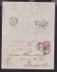 DDGG 295 - Entier Type TP 46 DOUBLE Avec REPONSE PAYEE - BRUXELLES 1889 à LONDRES Et Retour Duplex LONDON W 6 - Antwoord-betaald Briefkaarten