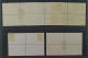 SCHWEIZ, 545-49 VIERERBLOCK Patria 1950 (SBK B46-50) Zentrum-Stempel, 300,-SFr - Oblitérés