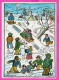 294698 / Czechoslovakia Hrusice, Bohemia Illustrator Art Josef Lada ( J. LADY ) Winter PC 1974 USED Praha 30h Federal Co - Covers & Documents
