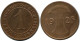 1 REICHSPFENNIG 1925 A ALLEMAGNE Pièce GERMANY #DB774.F.A - 1 Rentenpfennig & 1 Reichspfennig