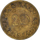 Monnaie, Saare, 20 Franken, 1954, Paris, TTB, Bronze-Aluminium, Gadoury:2, KM:2 - Autres & Non Classés