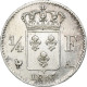 France, Louis XVIII, 1/4 Franc, 1817, Paris, Argent, SUP, Gadoury:352, KM:714.1 - 25 Centimes