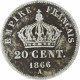 Monnaie, France, Napoleon III, 20 Centimes, 1866, Paris, B+, Argent, KM:805.1 - 20 Centimes