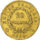 France, Napoléon I, 20 Francs, 1814, Perpignan, Or, TB+, Gadoury:1025, KM:695.7 - 20 Francs (gold)