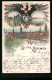 Lithographie Bremen, Fahrrad Bundesfest Des Deutschen Radfahrerbundes 1897, Marktplatz, Freihafen  - Otros & Sin Clasificación