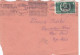 ION LUCA CARAGIALE- WRITER, 55 BANI OVERPRINT STAMP ON COVER, 1952, ROMANIA - Brieven En Documenten