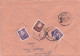 REPUBLIC COAT OF ARMS, STAMPS ON COVER, 1950, ROMANIA - Brieven En Documenten