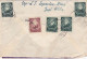 REPUBLIC COAT OF ARMS, STAMPS ON COVER, 1950, ROMANIA - Briefe U. Dokumente