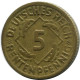 5 RENTENPFENNIG 1924 A ALLEMAGNE Pièce GERMANY #DB867.F.A - 5 Rentenpfennig & 5 Reichspfennig