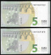 Greece New Issue 2024 Lot 2 Pieces 5 EURO GEM UNC! Lagarde Signature! Printer Y009F6 ! "Y" New Issue! - 5 Euro