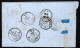 France Lettre Envoyée De Grandvilliers (oise) Vers Farcienne (Belgique) Le 9 Octobre 1865 - 1863-1870 Napoleon III With Laurels