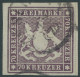 WÜRTTEMBERG 42a O, 1873, 70 Kr. Braunlila, Voll-breitrandig, Rechts Eine Natürliche Papierknitterung, Farbfrisches Prach - Oblitérés