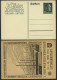 GANZSACHEN Partie Von 188 Verschiedenen Ganzsachenkarten Dt. Reich Von 1924-44, Dabei Einige Bessere, Ungebraucht Und Ge - Sonstige & Ohne Zuordnung