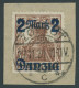FREIE STADT DANZIG 43III BrfStk, 1920, 2 M. Auf 35 Pf., Ohne Netzunterdruck, Zeitgerechte Entwertung ZOPPOT C, Prachtbri - Gebraucht