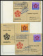 SPENDENMARKEN 1/2 , BRIEF, 1972/3, 1 M. Spendenmarken, Postfrisch Und Auf 5 Belegen (3x Nr. 1 Und 2x Nr. 2), Pracht, Mi. - Otros & Sin Clasificación