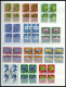 Delcampe - SAMMLUNGEN VB O , 1941-75, Sammlung Von 418 Verschiedenen Viererblocks Mit Zentrischen Ersttagsstempeln, Prachtsammlung, - Collections