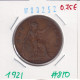 Great Britain 1 Penny 1921  Km#810 - D. 1 Penny