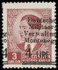 MONTENEGRO OCC. ALL.EMANDE Poste ** - Michel  5, Surcharge à Cheval, "4" Doublé - German Occ.: Montenegro