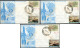 MEXIQUE Poste Aérienne FDC - Michel III, 5 FDC (Roket N° 61 7/8/9/10: 25ème An. De La Première Rocket (Lollini) - Cote:  - Mexico