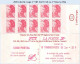 FRANCE - Carnet 2 Chiffres Larges, Papier Légèrement Rosé - 2f20 Liberté Rouge - YT 2427 C1b / Maury 470a - Modernos : 1959-…