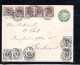 1891 ,1 C. 5 Fois, 2 C. 5 Fois, Sur Entier 10 C. Pour Allemagne Au Tarif , Etat Superbe, Claire " BRUXELLES "  #145 - 1884-1891 Leopold II