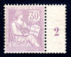 FRANCE 1902 - Yvert N° 128 - NEUF * / MLH - Type Mouchon 30c. Violet - TB, Centrage Parfait, Bdf - Ungebraucht