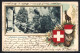 Lithographie Solothurn, Einsiedelei, Passepartout Mit Gemse Und Bergsteigerausrüstung  - Autres & Non Classés