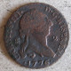 Espagne 2 Maravedis 1776 Ségovie, Charles III, En Cuivre , KM# 406. TTB - Primi Conii