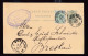 DDGG 498 - Entier Postal OSTENDE-QUAI 1889 Vers Breslau - Cachet Poissons En Gros Eugène Melis - COBA 8 EUR S/TP Détaché - Cartes Postales 1871-1909