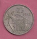 Spagna, Spain, 1957- 25 Pesetas- Copper-nickel - Obverse Head Of Francisco Franco Facing Right. Rverse Coat Of Arms - 25 Pesetas