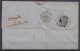 L. Port "6" Au Tampon Corrigé En "12" Càd BRUXELLES /13/4/1861 Pour LE HAVRE - Càd "BELG. AMB. CALAIS.M" (au Dos: Càd PA - 1858-1862 Medallions (9/12)