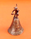 Art Africain Tribal Ancienne Cloche à Main En Bronze Musicien Aka Ashanti - Bells