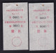 CHINA CHINE CINA ANHUI  ADDED CHARGE LABEL (ACL)  0.10 YUAN  X 2 VARIETY 附加费 OK / 附费加 ERROR / VARIETY RARE!! - Andere & Zonder Classificatie