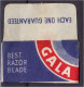 "GALA" Razor Blade Old Vintage WRAPPER - Cover Only (see Sales Conditions) - Razor Blades