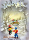 Buon Anno Natale BAMBINO Vintage Cartolina CPSM #PAY026.A - New Year