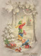Bonne Année Noël ENFANTS Vintage Carte Postale CPSM #PAW996.A - Año Nuevo