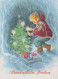 Feliz Año Navidad NIÑOS Vintage Tarjeta Postal CPSM #PAW734.A - Año Nuevo