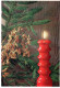 Feliz Año Navidad VELA Vintage Tarjeta Postal CPSM #PAV438.A - New Year