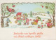 Bonne Année Noël LAPIN Vintage Carte Postale CPSM #PAV040.A - Año Nuevo