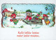 Buon Anno Natale CONIGLIO Vintage Cartolina CPSM #PAV039.A - New Year