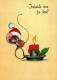 Feliz Año Navidad RATÓN Vintage Tarjeta Postal CPSM #PAU927.A - Nieuwjaar