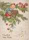 Buon Anno Natale BAMBINO BELL Vintage Cartolina CPSM #PAU028.A - Nieuwjaar
