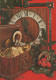 Neujahr Weihnachten TISCHUHR PFERDSHOE Vintage Ansichtskarte Postkarte CPSM #PAT734.A - New Year