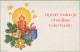 Feliz Año Navidad VELA Vintage Tarjeta Postal CPSM #PAT606.A - Anno Nuovo