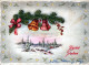 Bonne Année Noël CLOCHE Vintage Carte Postale CPSM #PAT438.A - Año Nuevo