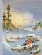Buon Anno Natale UCCELLO Vintage Cartolina CPSM #PBM731.A - Neujahr