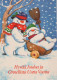 Buon Anno Natale PUPAZZO Vintage Cartolina CPSM #PBM521.A - Neujahr